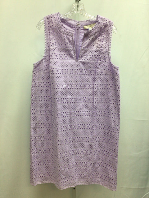 Size 14 LOFT Lavender Short Sleeve Dress