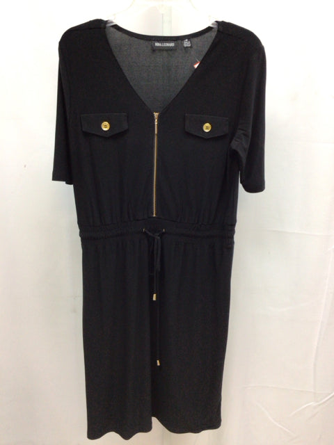 Size Medium Nina Leonard Black Short Sleeve Dress
