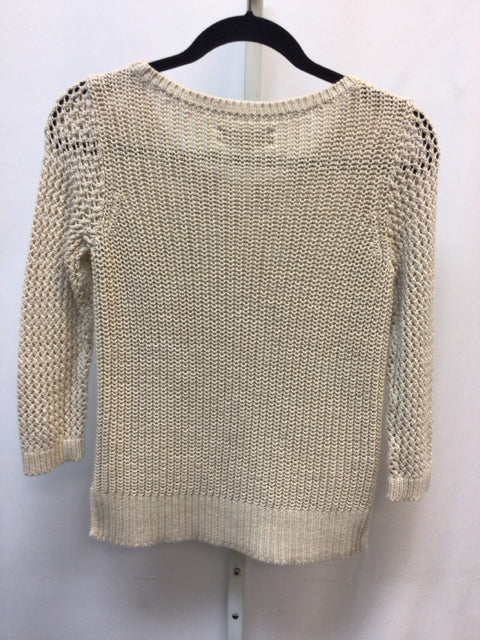 LOFT Size Small Cream Long Sleeve Sweater